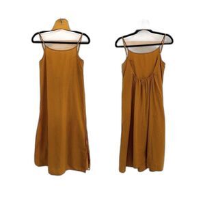 URBAN OUTFITTERS Size XS Dark Yellow, Mustard Cotton Boho Tank Dress